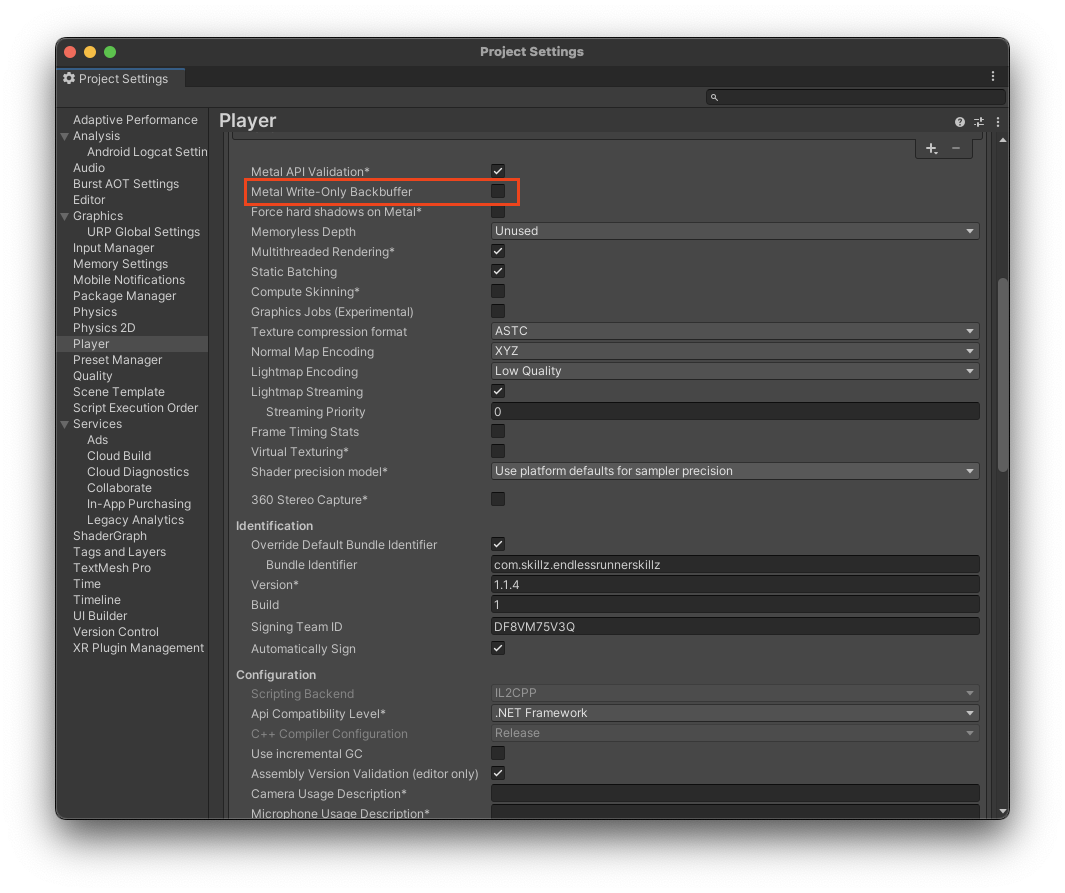 metal backbuffer